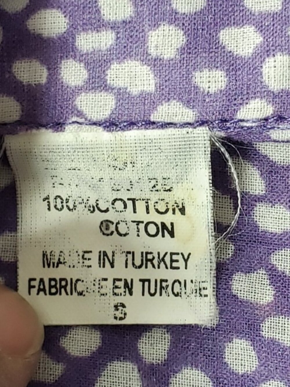 Benson Womens Purple Polka Dot Button-Up Shirt Purple Small - Picture 5 of 10